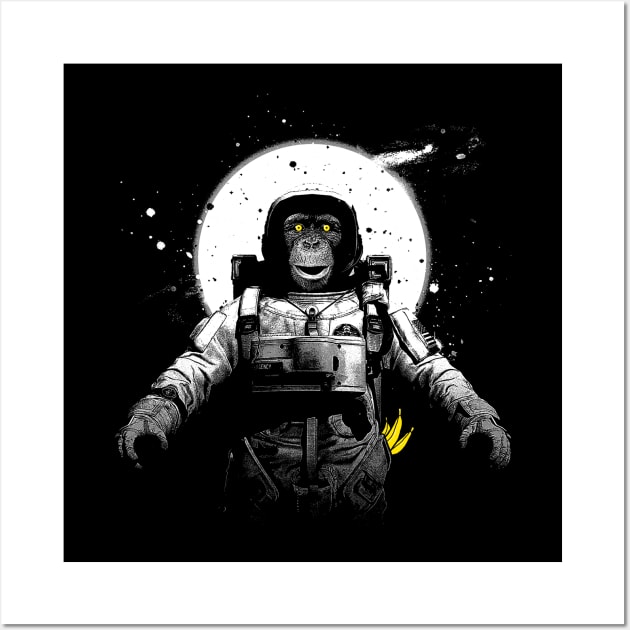 Astronaut Monkey Wall Art by CyberpunkTees